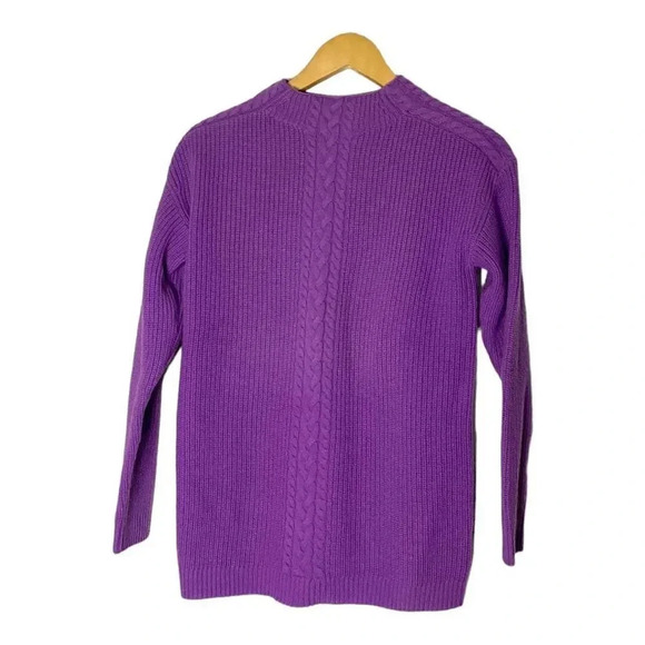Talbots Purple Funnel Neck Sweater - Picture 1 of 6